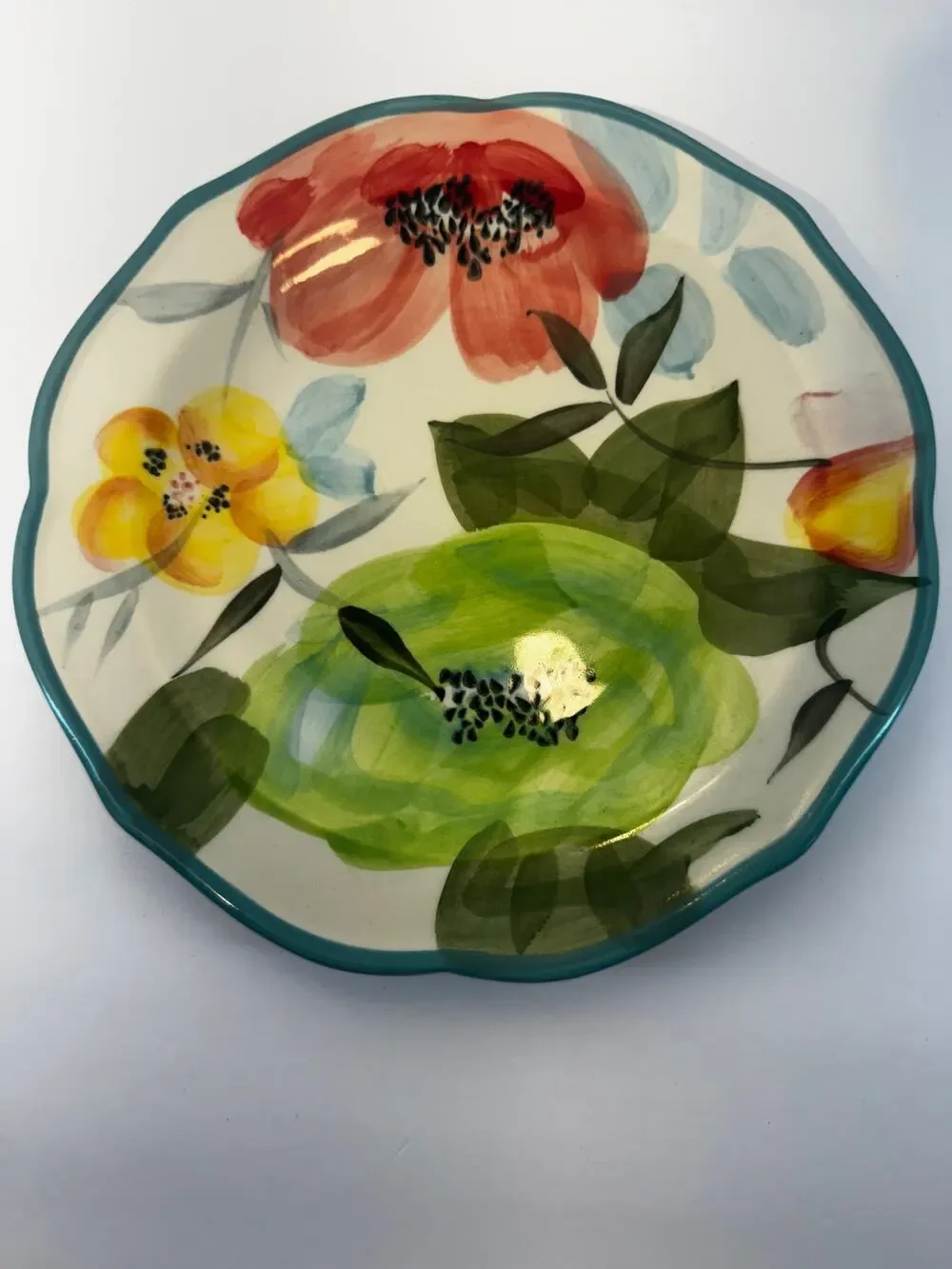 The Pioneer Woman Turquoise Floral salad plate *discontinued*